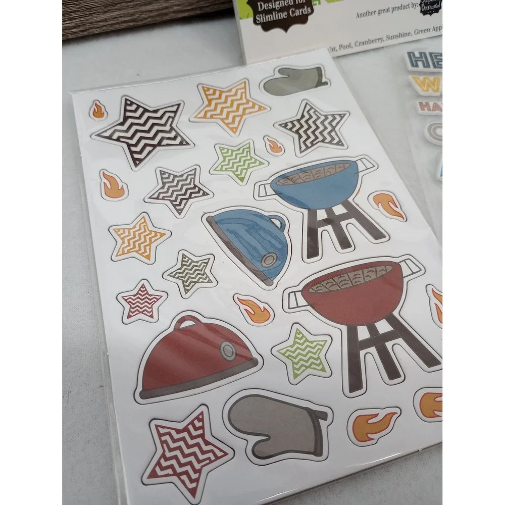 The Stamps of Life Totally Rad Paper Pad & Stickers Bundle BBQ Dad